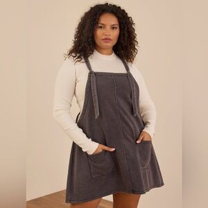 ARULA | cotton linen midis dress in rose | size medium